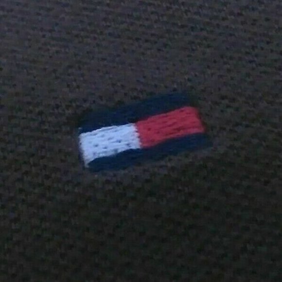 Tommy Hilfiger Unisex Collar Shirt Long Sleeve Top Button Taper Cut Brown Size M - Picture 10 of 16